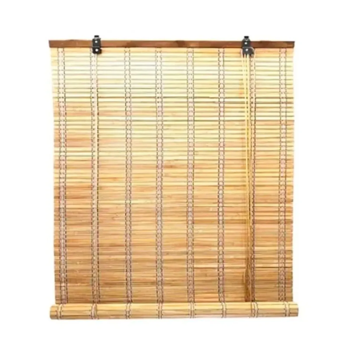 GENERICO - Cortina Persiana Roller Enrollable De Bambú 90x120 Cm Cafe Cafe Claro