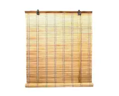 GENERICO - Cortina Persiana Roller Enrollable De Bambú 90x120 Cm Cafe Cafe Claro