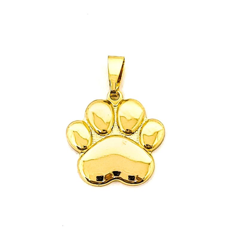 ANDREA COGGIOLA JOYAS - Colgante Huella Perro Grande Enchapado Oro 18K