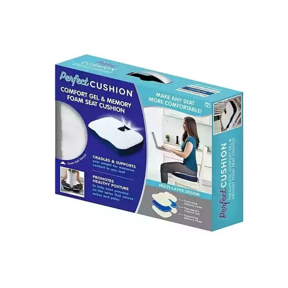 GENERICO - Cojín Soporte Silla Ergonómico Lumbar Ortopedico