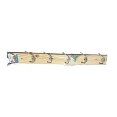 GENERICO - Perchero De Madera 6 Ganchos 58cm