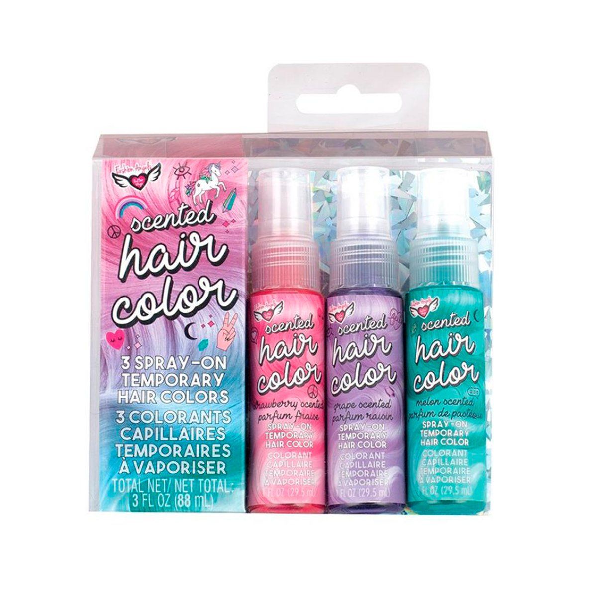 FASHION ANGELS - Spray para Pintar Pelo de Colores Fashion Angels