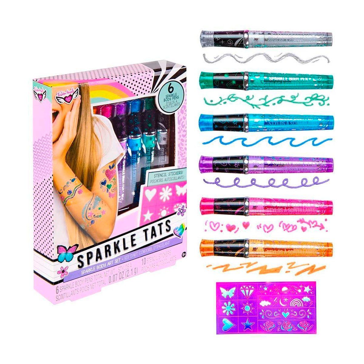 FASHION ANGELS - Marcadores para Crear Tatuajes Brillantes Fashion Angels