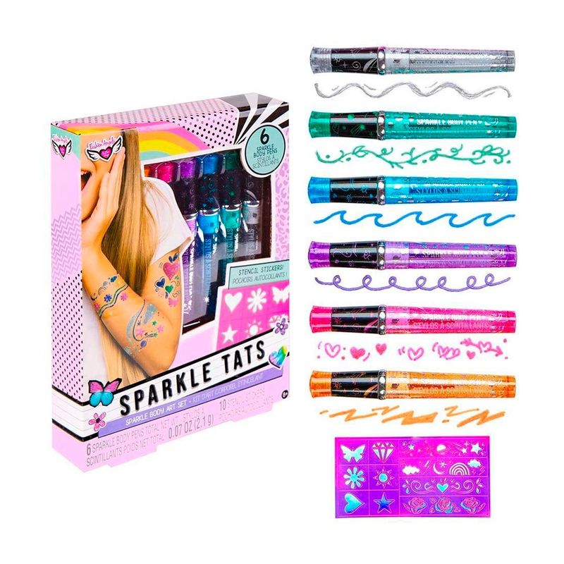FASHION ANGELS - Marcadores para Crear Tatuajes Brillantes Fashion Angels