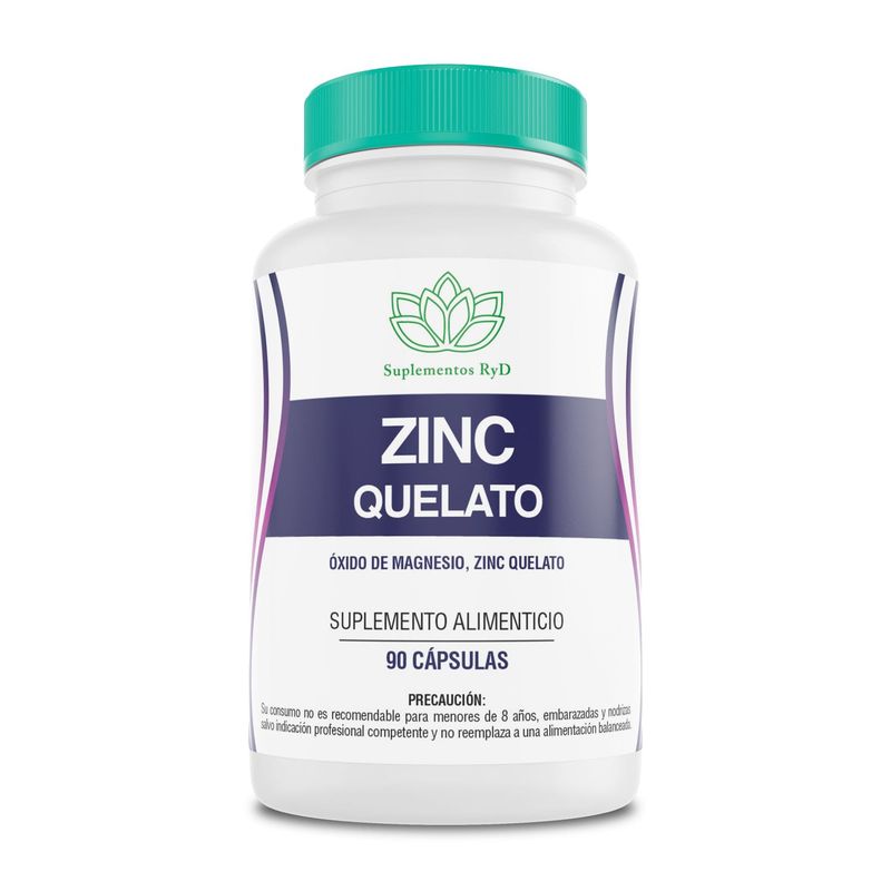 FUENTEVITAL - Zinc Quelato RyD 90 Capsulas Veganas.