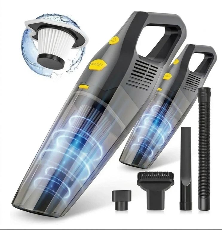 IRM Aspiradora Para Auto Pack 2 12v 120w Potente Portatil Limpieza Vehiculo Succion Rapida FIGOIMPORT