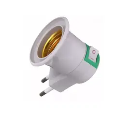 GENERICO - Soquete Ampolleta E27 Con Enchufe Interruptor