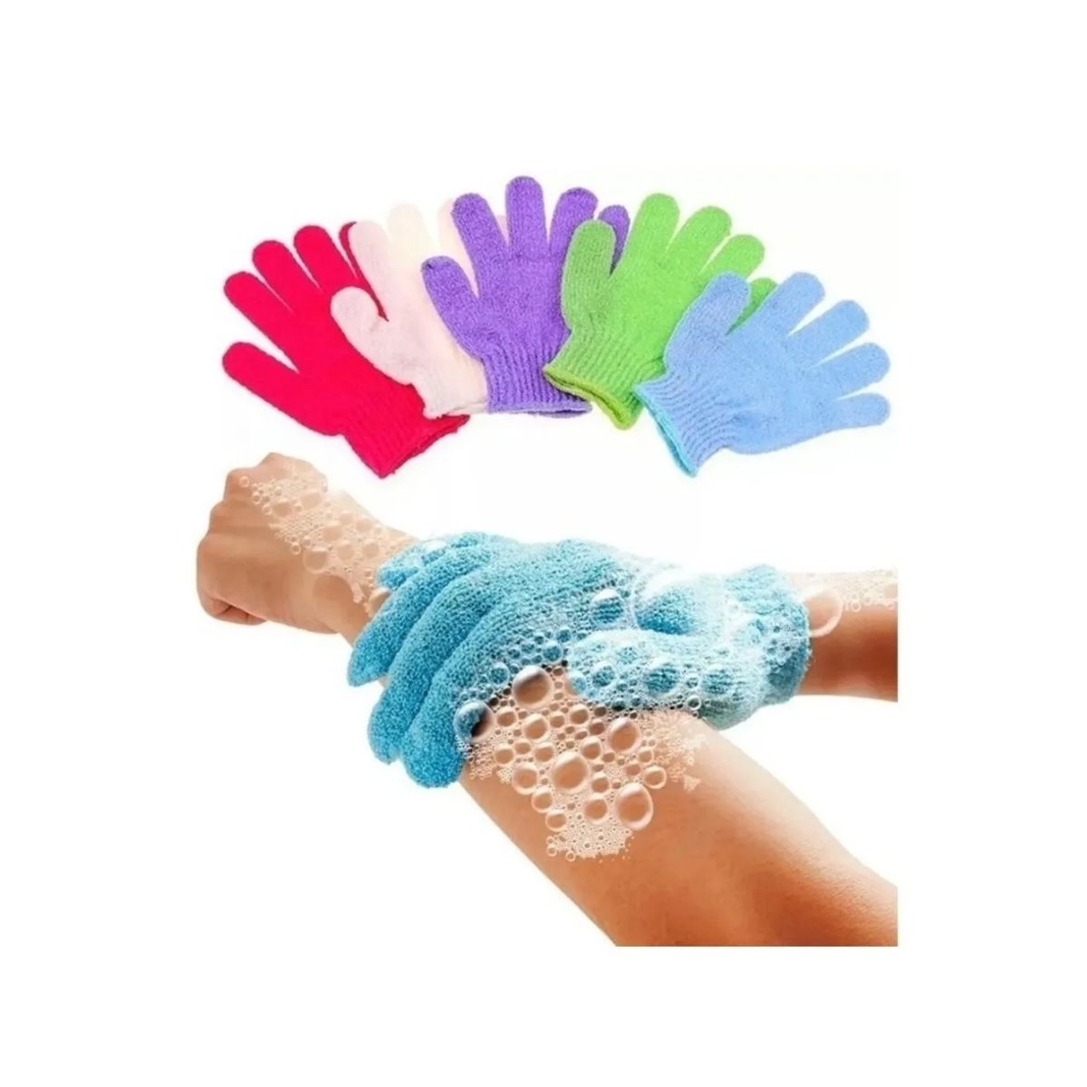 GENERICO - Pack 2 Guantes Exfoliantes Corporales Para Ducha Limpieza