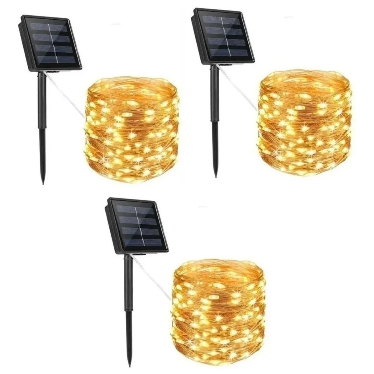 GENERICO - Pack X3 Guirnalda 200 Led Alambre Hada Boda 20mts