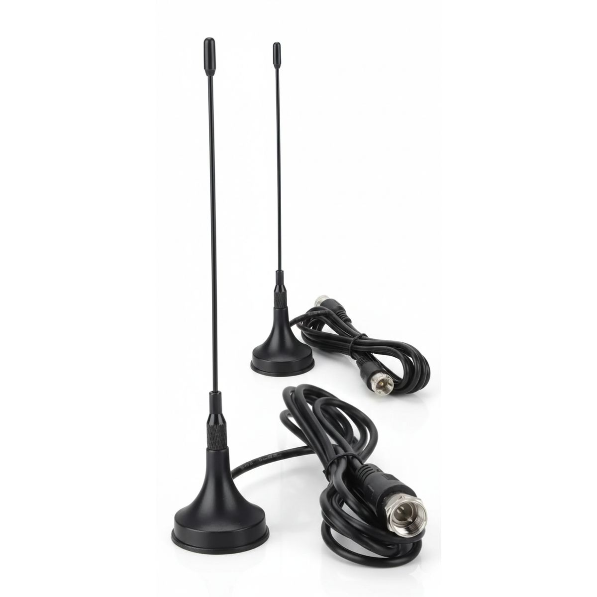 GENERICO - Antena Digital Tv PACK X2 Base Magnetica Mini Diseno Compacto Para Sintonizar FIGOIMPORT