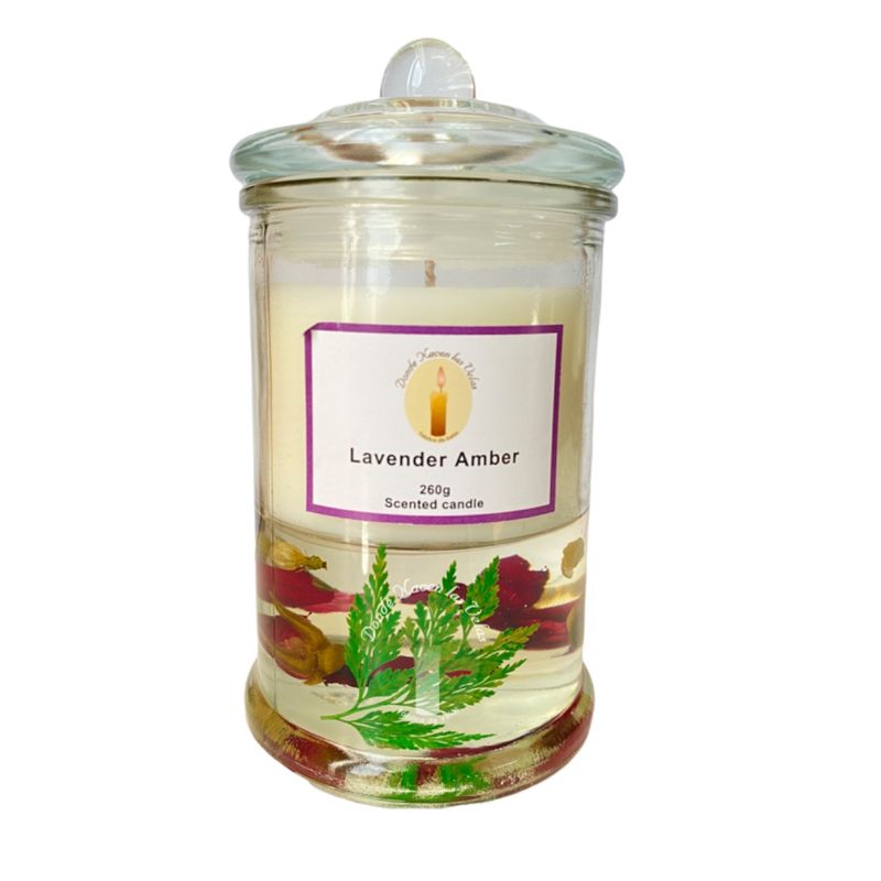 GENERICO - Velas Aromáticas Soya Y Gel Lavana Ambar