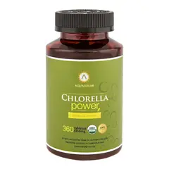 AQUASOLAR - Chlorella Power Aq 1 Frasco 360 Tabs Organic.