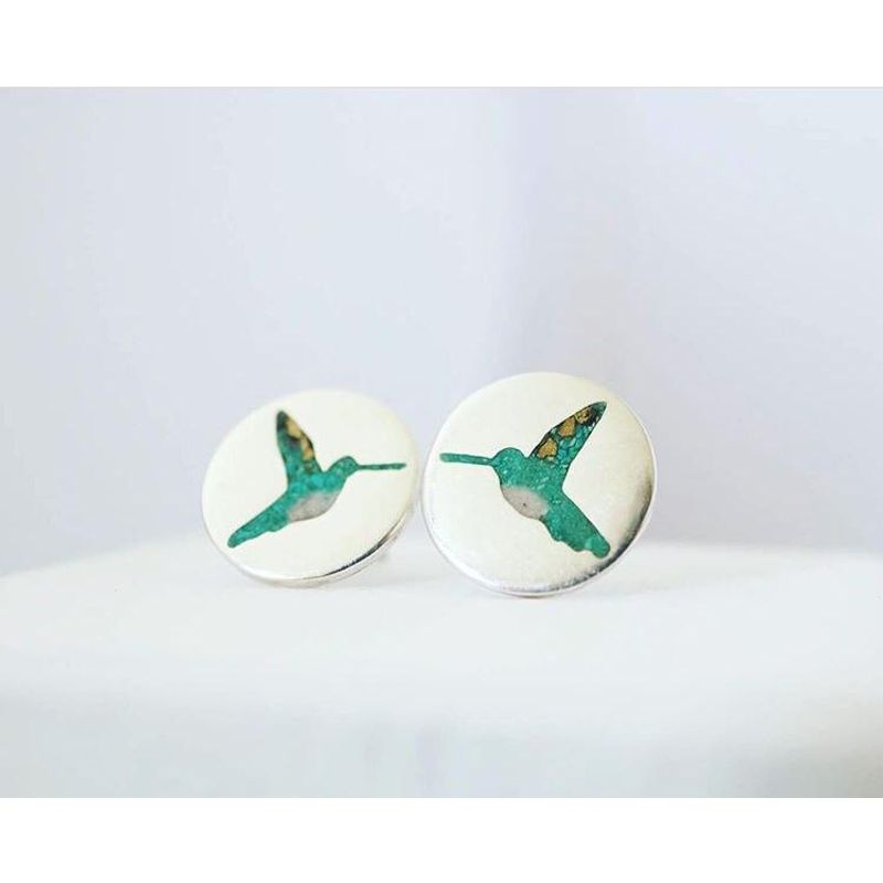 GENERICO - Aros Mujer Colibri  tope hechos a mano.