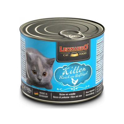 Imagen 2 del producto Alimento Leonardo Kitten, Pack x 6 Latas 200gr