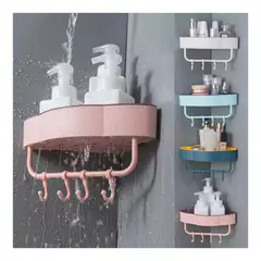 UNIVERSAL - Esquinero para baño organizador de shampoo bálsamo etc ROSADO
