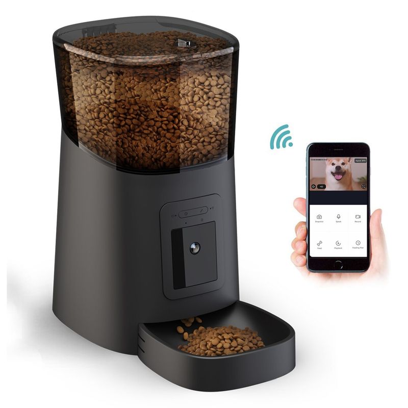 GENERICO - Alimentador Inteligente WIFI Con Cámara NEGRO