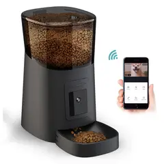 GENERICO - Alimentador Inteligente WIFI Con Cámara NEGRO
