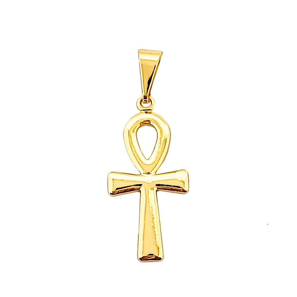 ANDREA COGGIOLA JOYAS - Colgante Cruz Ankh Enchapado Oro 18K