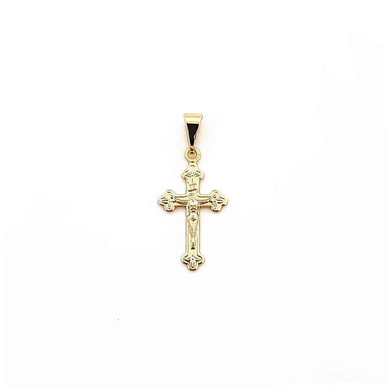 Colgante Cruz Cristo Enchapado Oro 18K Dorado TALLA UNICA