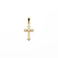 ANDREA COGGIOLA JOYAS - Colgante Cruz Cristo Enchapado Oro 18K