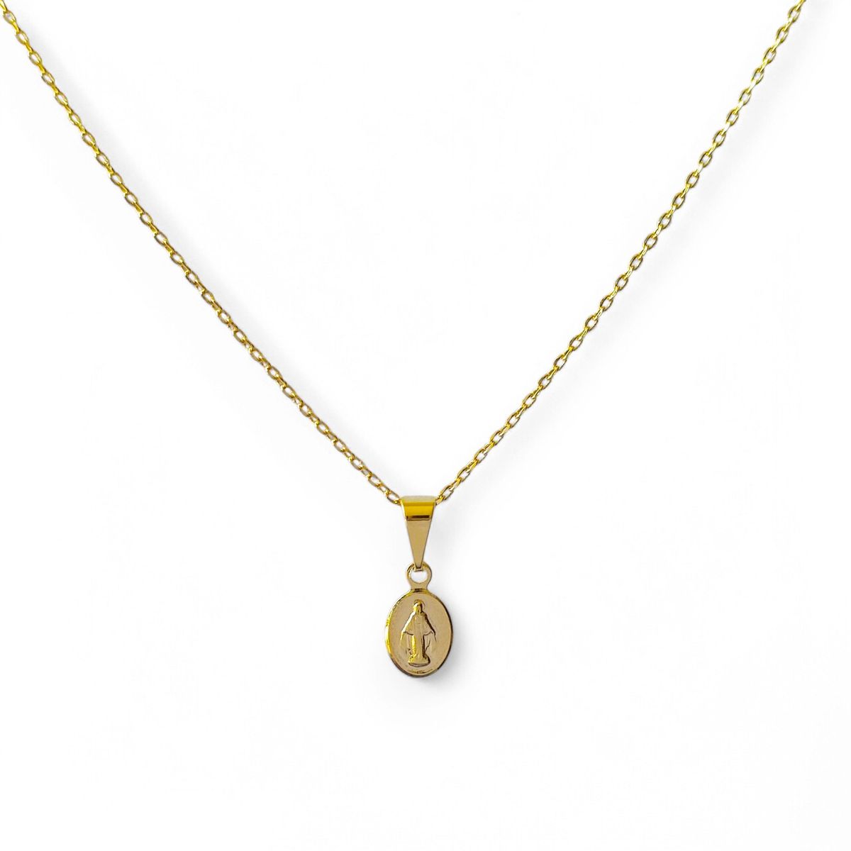 COGGIOLA - Collar Virgen de los Rayos Mini Enchapado Oro 18K