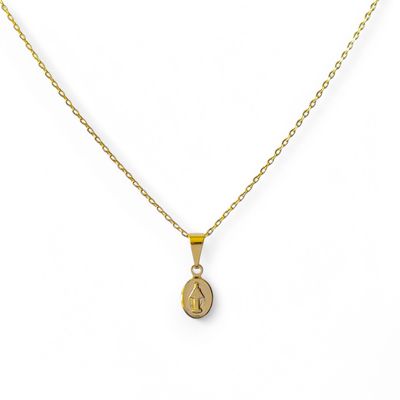 Imagen 2 del producto Collar Virgen de los Rayos Mini Enchapado Oro 18K