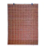 Cortina Persiana Roller Enrollable De Bambú 90x120 Cm Cafe Oscuro