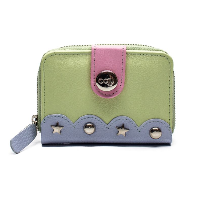 UNIQUES - Billetera Gina Cuero Celeste