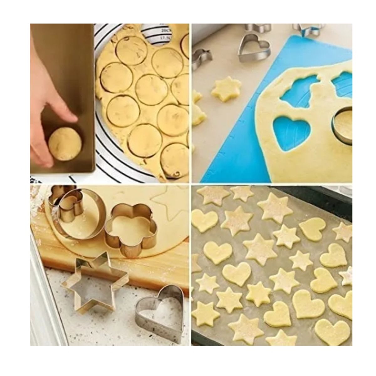 ESHOPANGIE - 12 Moldes De Galleta Cortador Galletas Moldes Galletas