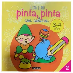 EDITORIAL SUSAETA - Gran Libro Pinta, Pinta Con Colores Para 3-4 Años, Libro 2