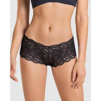 Imagen 2 del producto Calzón pantaleta en encaje y refuerzo en algodón 72264 Negro