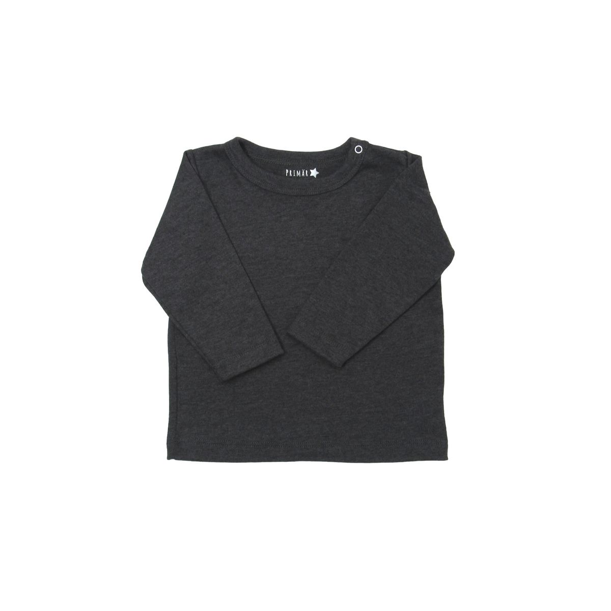 PRIMAR - Polera Manga Larga Negro Jaspeado