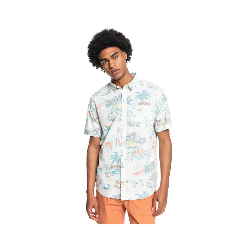 QUIKSILVER - Camisa  Quiksilver Hotel Paradiso Hombre Antique White