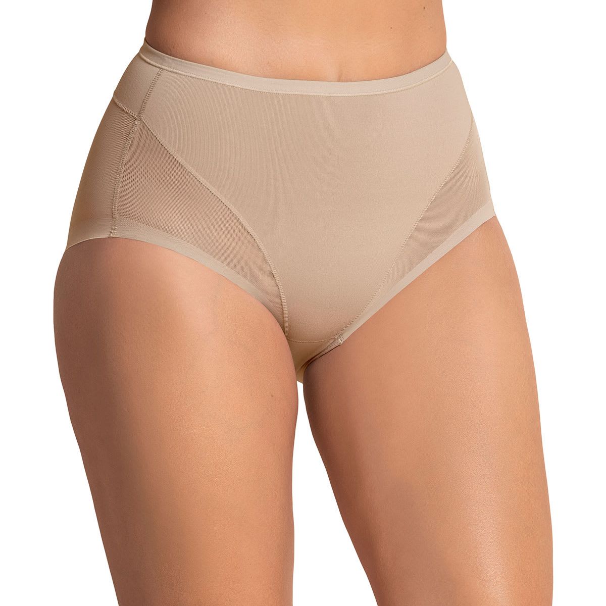 LEONISA - Leonisa Calzón clásico invisible con tul 012657 Beige