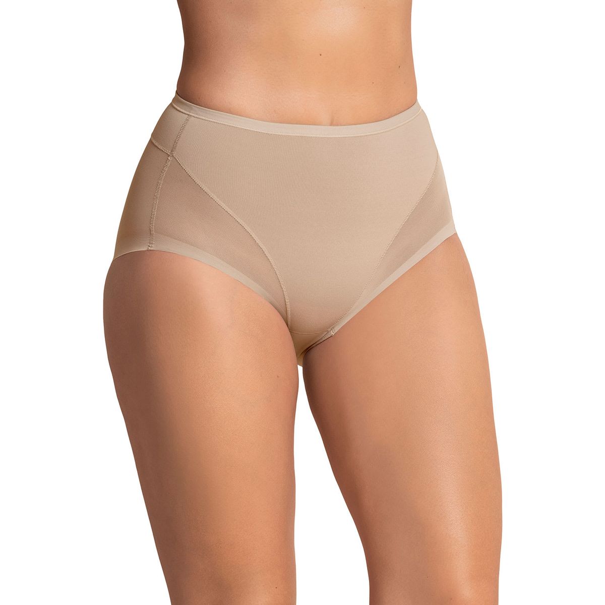 LEONISA - Leonisa Calzón clásico invisible con tul 012657 Beige