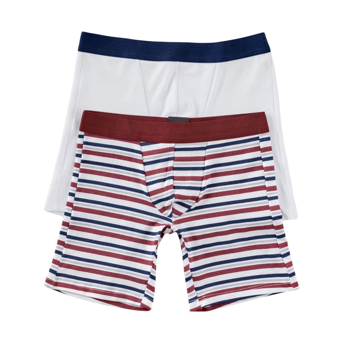 LEO - Infantil 33294X2 Bóxer niño Surtido Rayas y Blanco