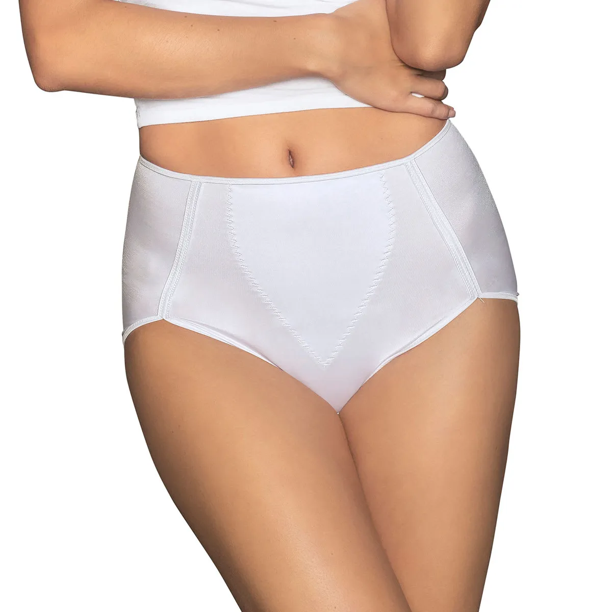 LEONISA - Calzón clásico de control 0243 Blanco