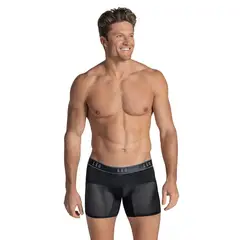 LEO - Ropa Interior Masculina 033272N Boxer Deportivo Negro