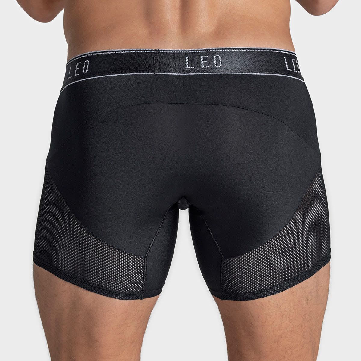 LEO - Ropa Interior Masculina 033272N Boxer Deportivo Negro