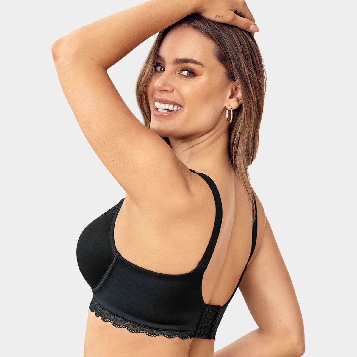 LEONISA - Leonisa Sostén de gran cubrimiento Deep Coverage Bra 011995 Negro