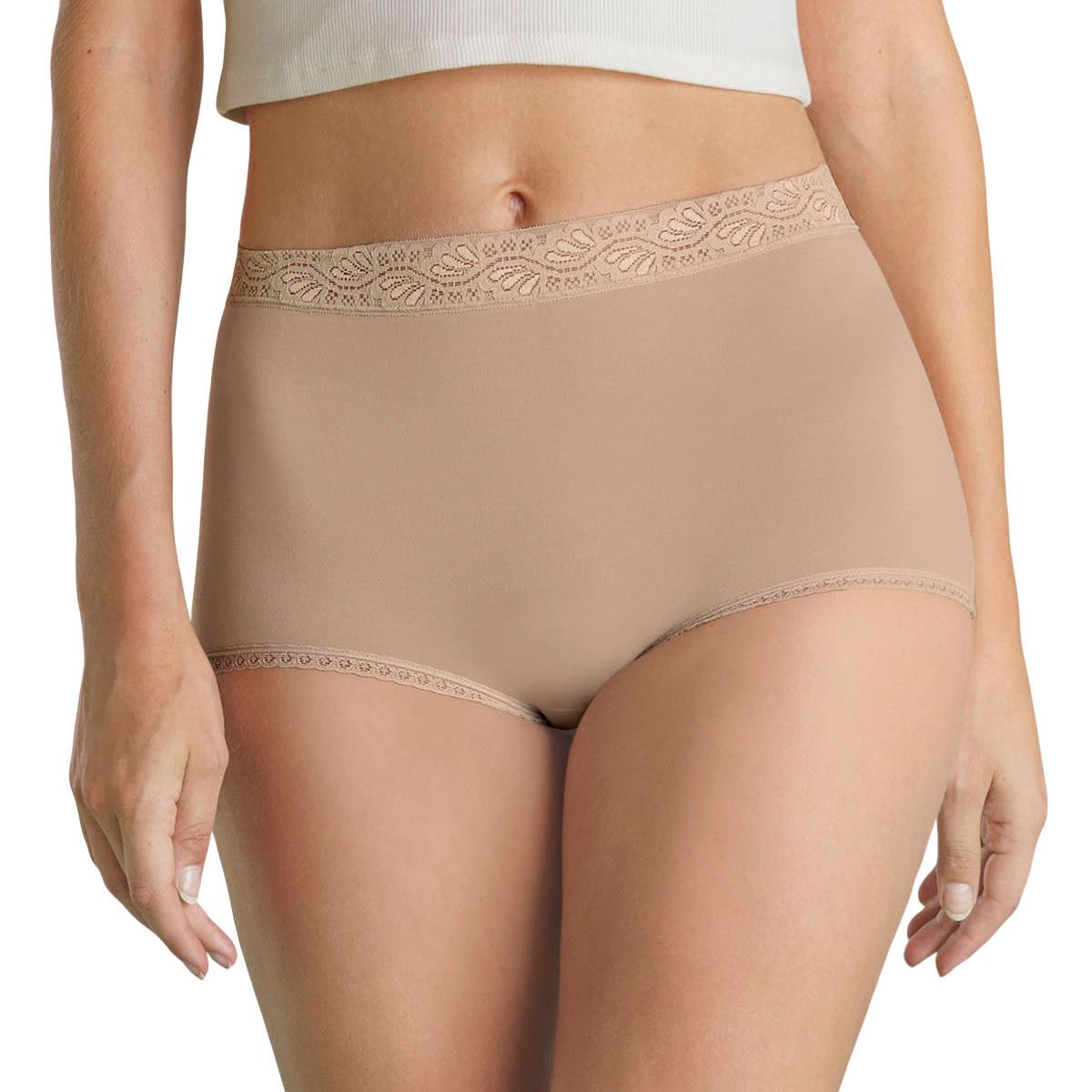 LEONISA - Pack x 3 calzones clásicos de ajuste y cubrimiento total 207X3 Beige