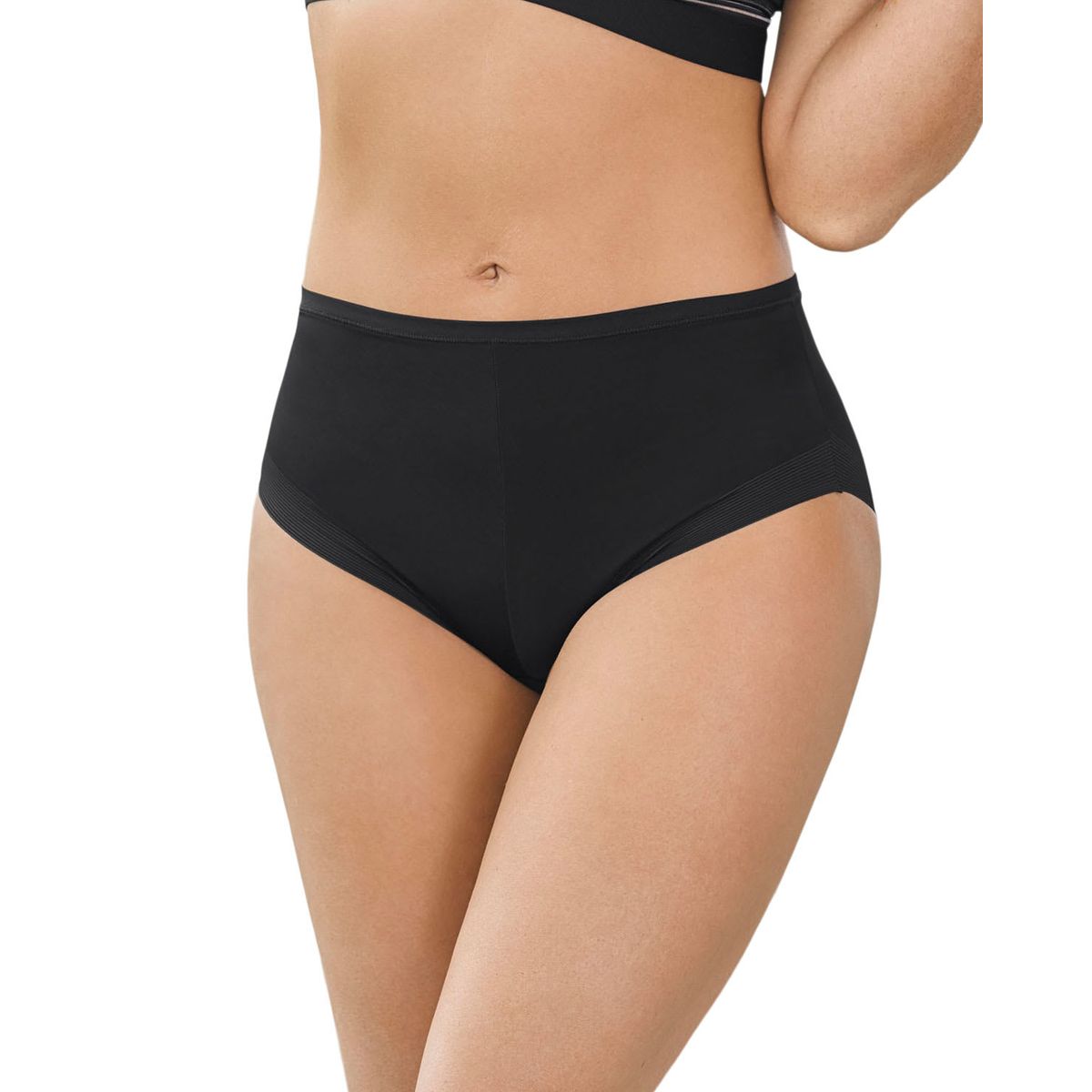 LEONISA - Calzón clásico invisible con ajuste perfecto 012499 Negro