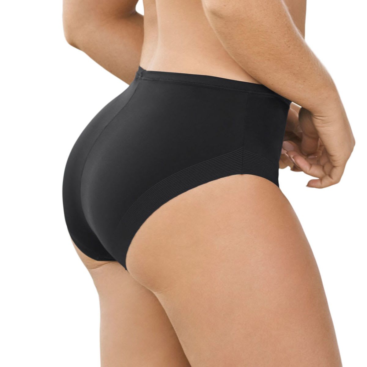 LEONISA - Calzón clásico invisible con ajuste perfecto 012499 Negro