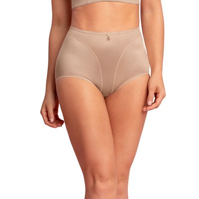 Imagen 2 del producto Calzón clásico tiro alto de control de abdomen 01214 Beige
