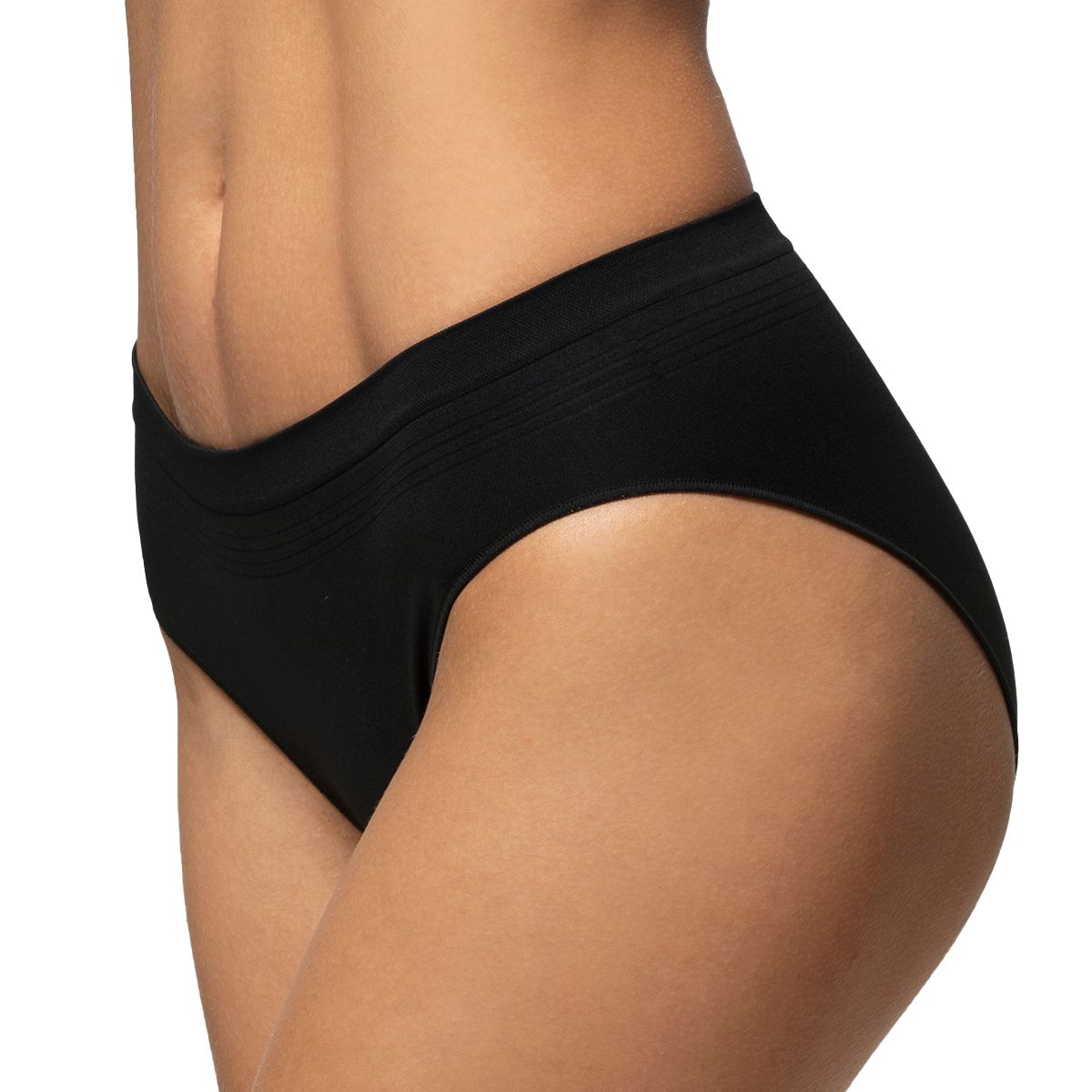 POMPEA - Calzón Seamless Donna Negro Pompea