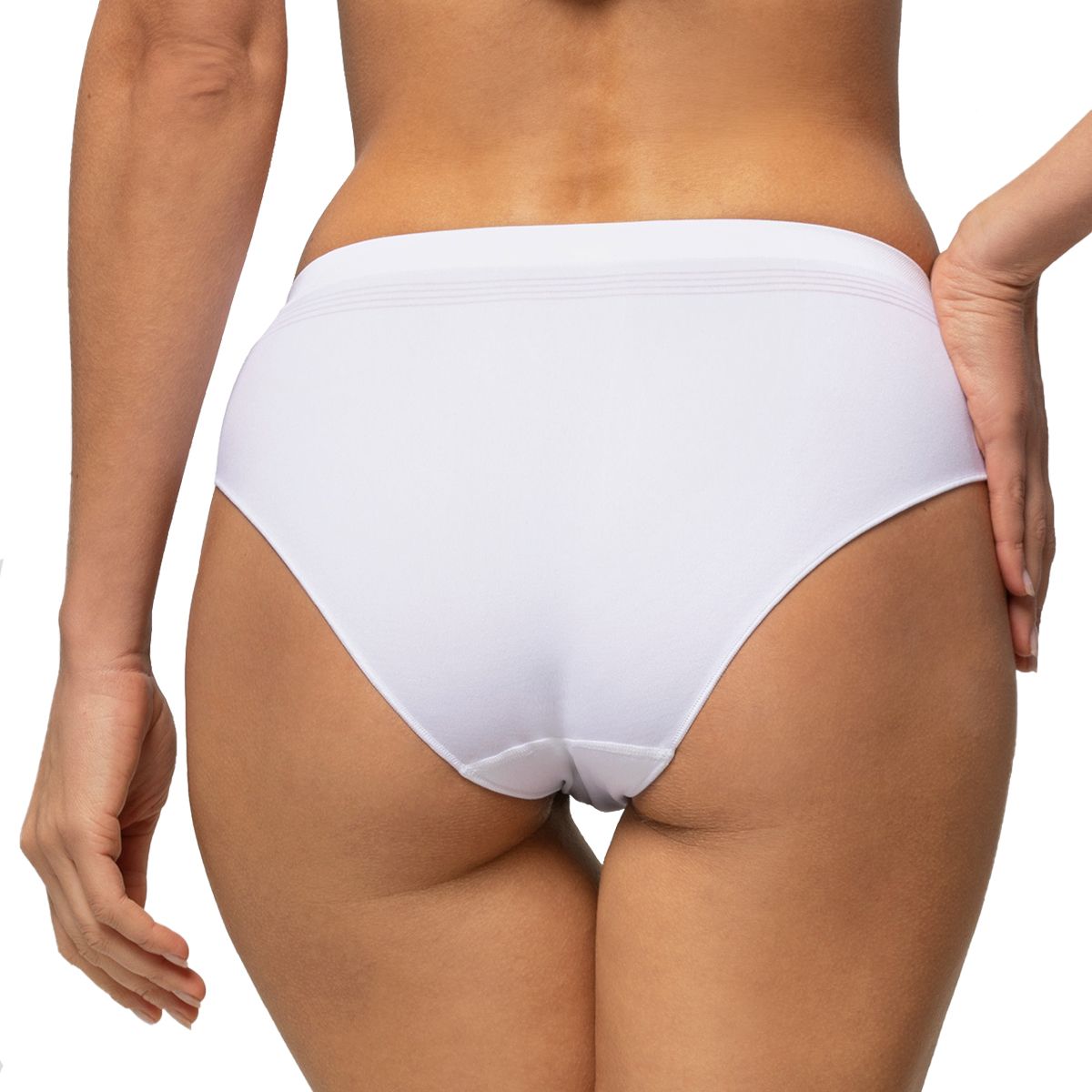 POMPEA - Calzón Seamless Donna Blanco Pompea