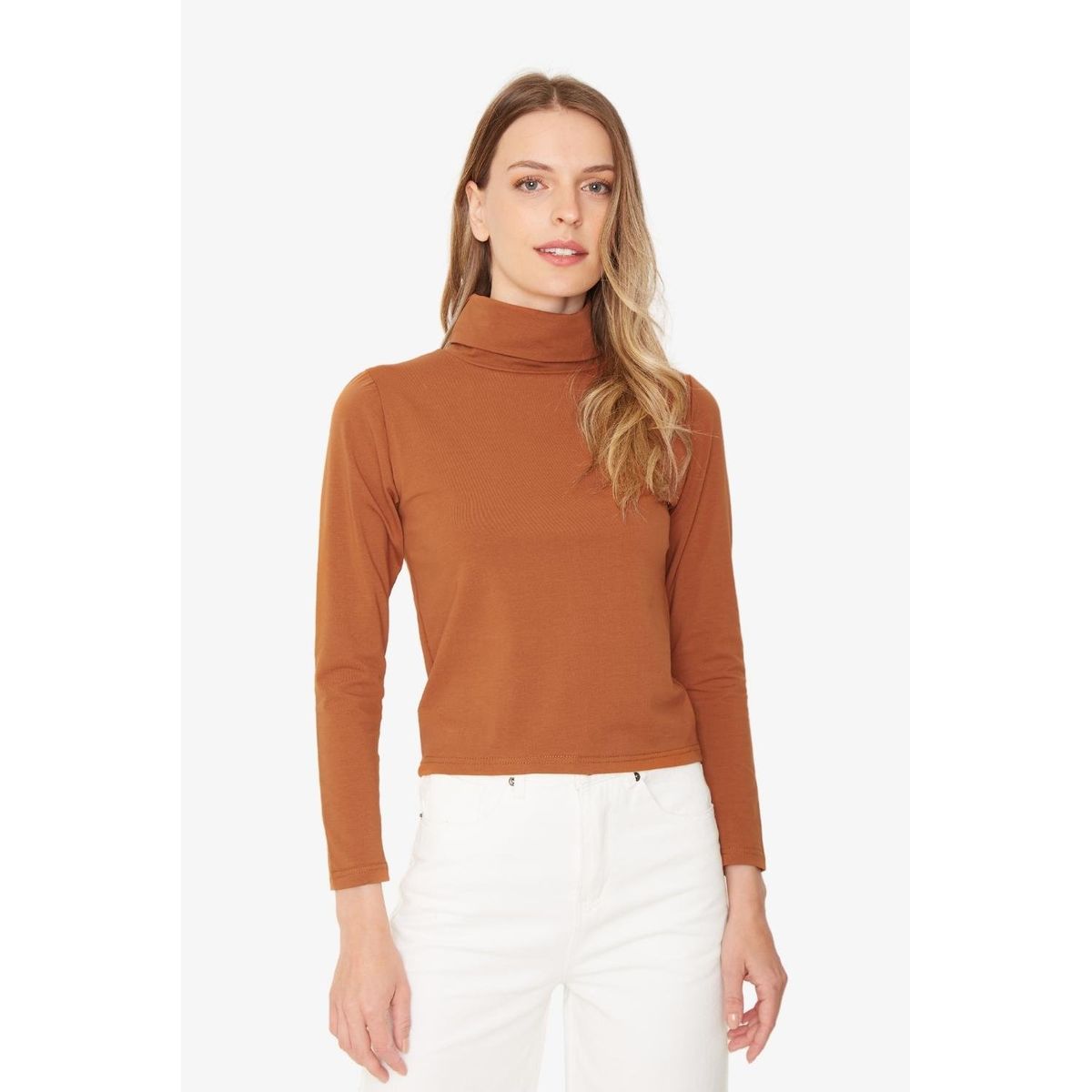 JACINTA TIENDA - Polera Consuelo camel Jacinta Tienda