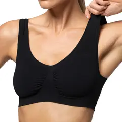 POMPEA - Brasssiere Sl Seamless Negro