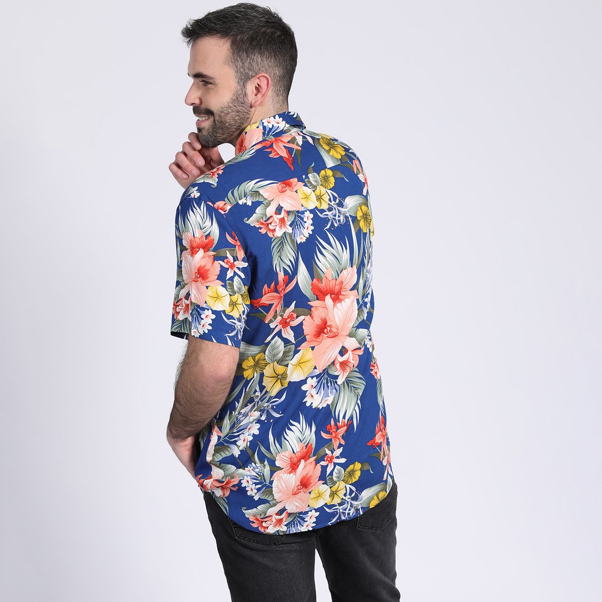 POTROS - Camisa Guayabera Habana Azul POTROS