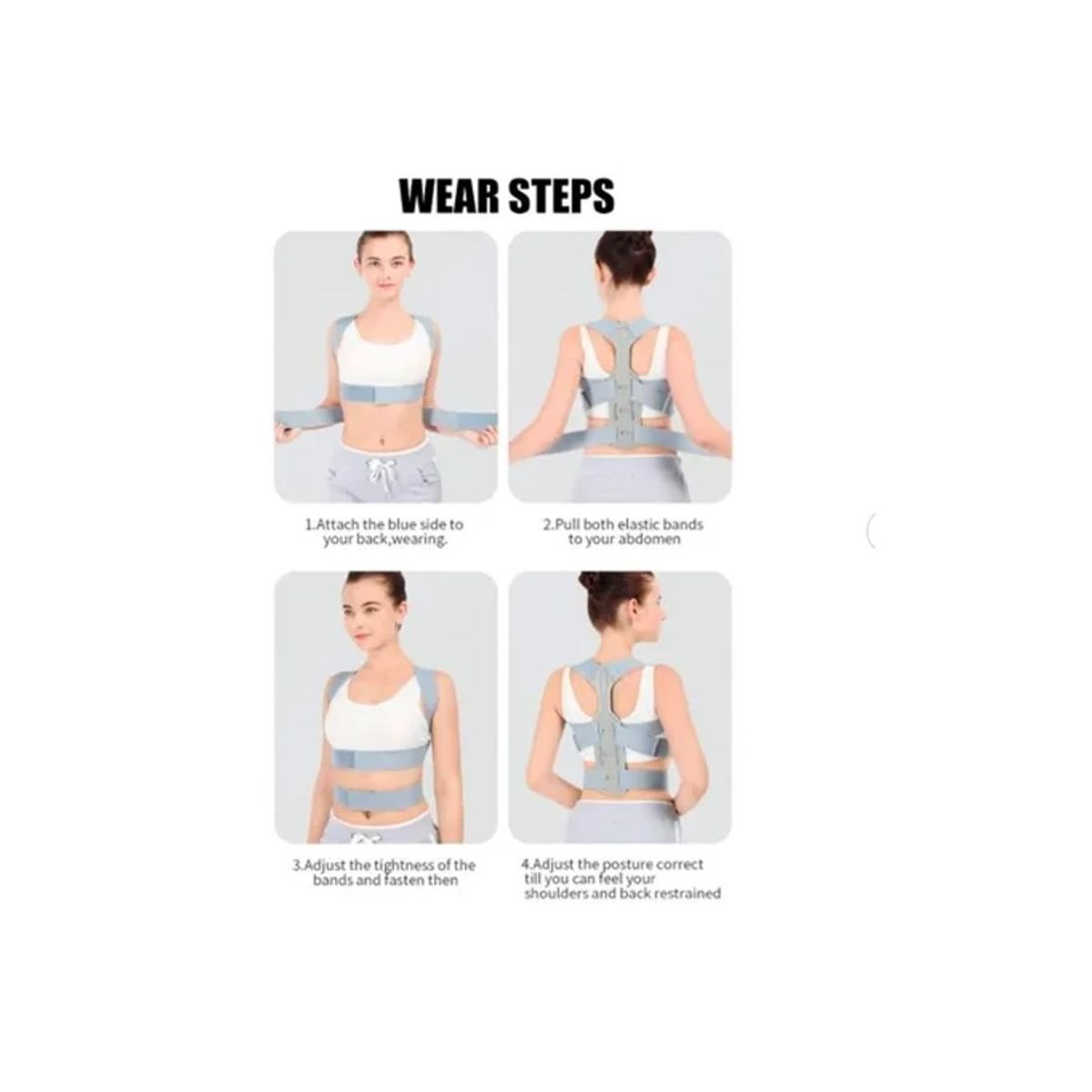 GENERICO - Faja Corrector Postura Lumbar Enderezador De Espalda